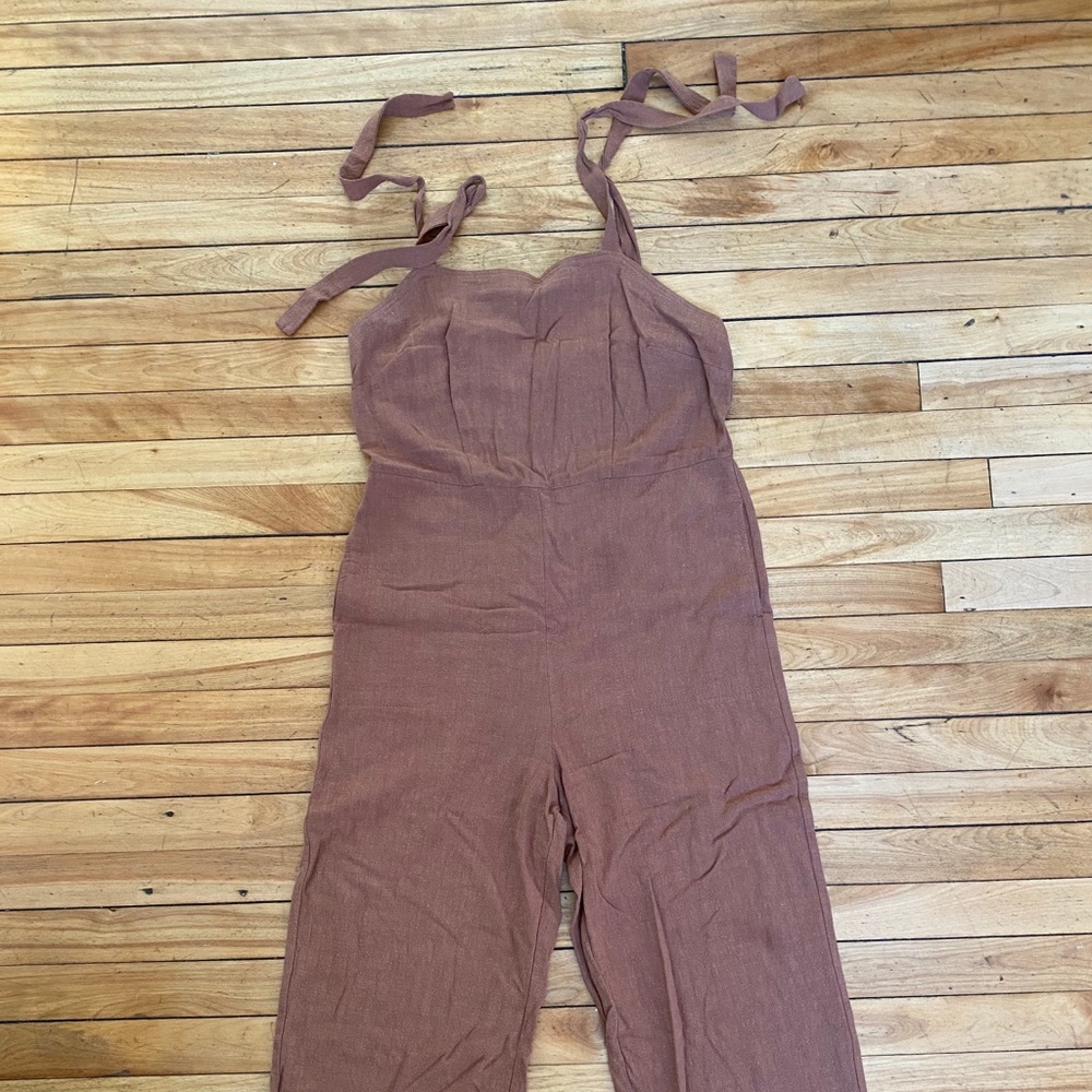 Tie sleeve jumpsuit